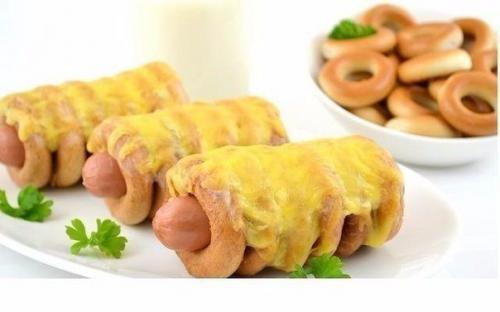 Сосиски в сушках.