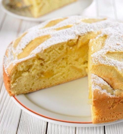 Творожная шарлотка.  Ингредиенты: