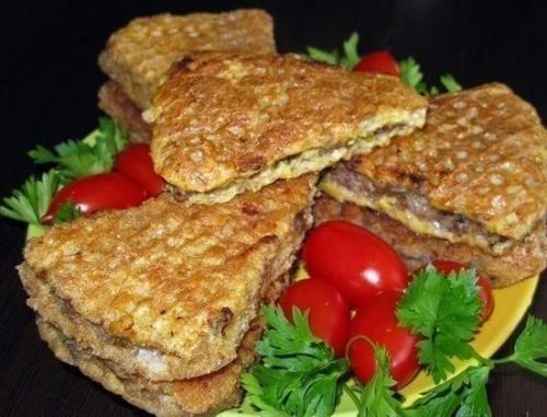 Треугольные котлетки.  Ингредиенты: