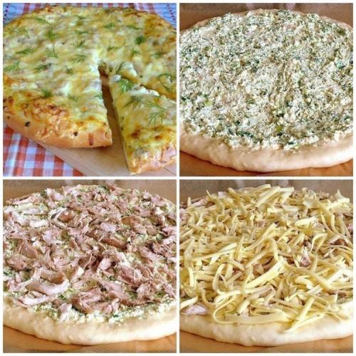 Деревенская пицца.  Ингредиенты: