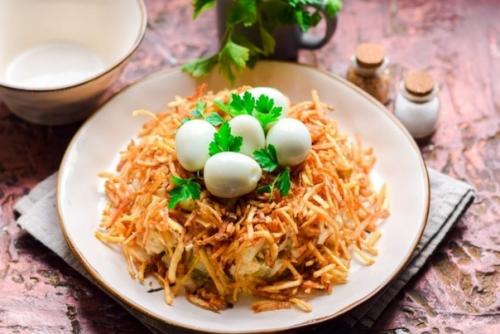 Салат Гнездо Аиста. 02 Салат Гнездо Аиста. 02