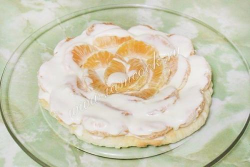 Сметанный торт с фруктами. 01