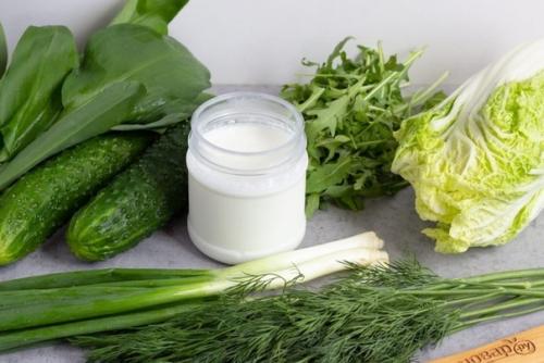 Зеленый салат без майонеза. 01