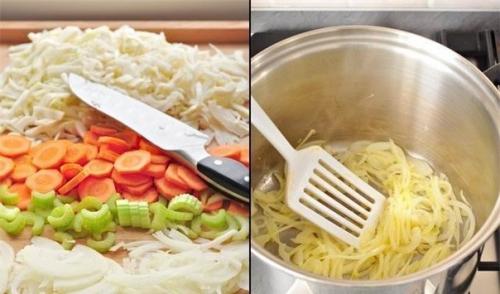 Суп с фрикадельками и овощами.

