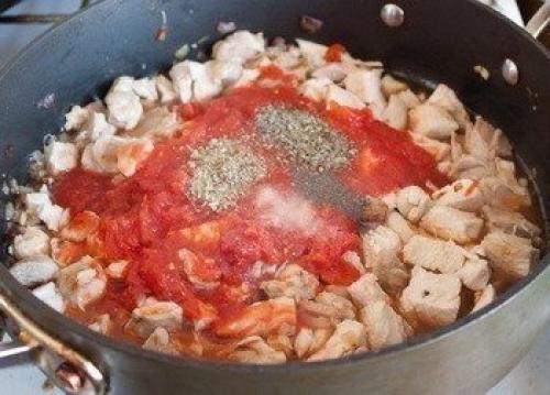 Томатный суп с курицей и зеленой фасолью. 02