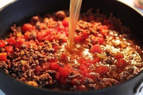 Макароны с фаршем и сыром. 01