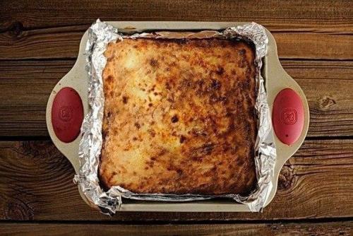 Сочная творожная запеканка с изюмом и бананом. 02