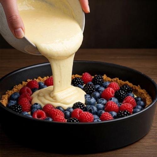 Творожный заливной пирог с ягодами: нежность, которая тает во рту! 05 Творожный заливной пирог с ягодами: нежность, которая тает во рту! 05