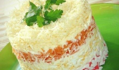 Салат Нежность.  Ингредиенты: