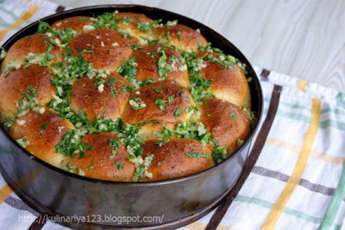 Пампушки с чесноком к борщу (быстрые). 03