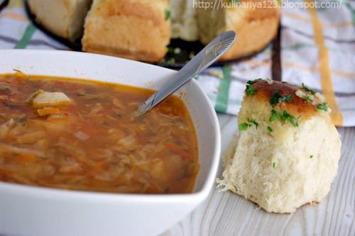 Пампушки с чесноком к борщу (быстрые). 06 Пампушки с чесноком к борщу (быстрые). 06