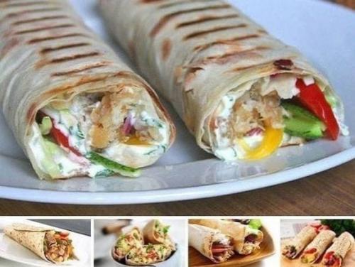 Подборка диетических начинок для домашний шаурмы.