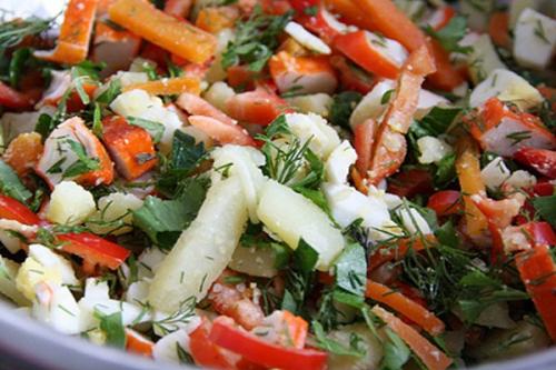 Зимний салат Под Снегом. 04