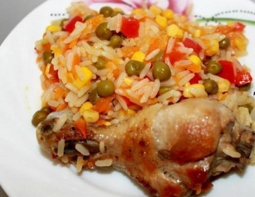 Обалденная курочка с овощами и рисом по-каталонски. Обалденная курочка с овощами и рисом по-каталонски.