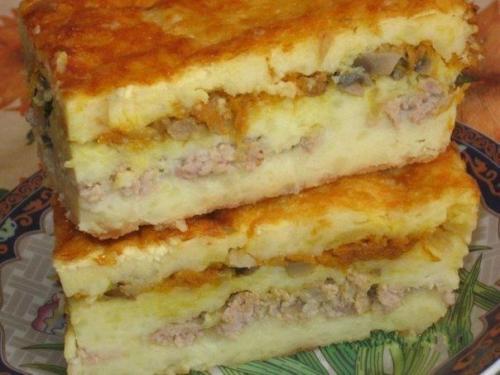 Слоеная картофельная запеканка.