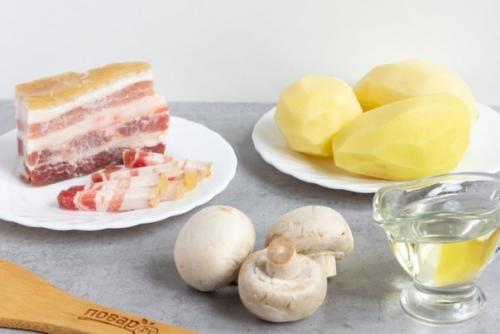 Картошка с грибами и салом. 01