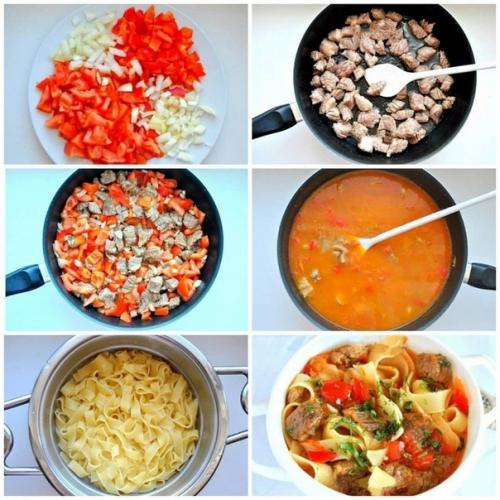 Вкуснейший лагман.  Лагман - популярное среднеазиатское национальное блюдо, а если точнее, то просто густой суп.