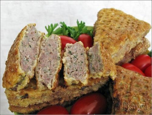 Треугольные котлетки.  Ингредиенты: 04