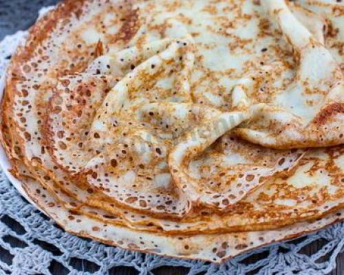 Тонкие ажурные блинчики с дырочками. 01