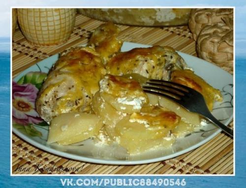 Это что-то новенькое картошка с куриными ножками в духовке. 01 Это что-то новенькое картошка с куриными ножками в духовке. 01