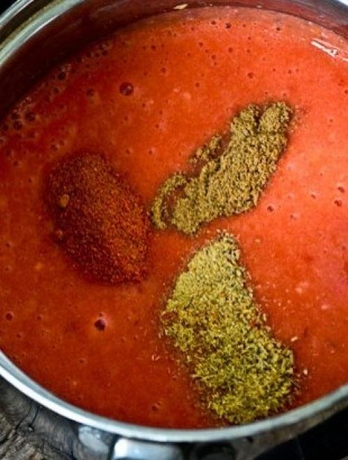 Соус ткемали. Настоящий рецепт приготовления соуса из кислых слив, чеснока и специй. 03 Соус ткемали. Настоящий рецепт приготовления соуса из кислых слив, чеснока и специй. 03