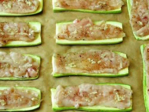 Кабачковые рулетики.   Ингредиенты: 05