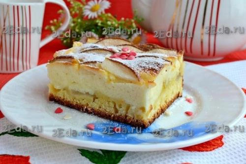 Пирог с грушами и творогом. 07