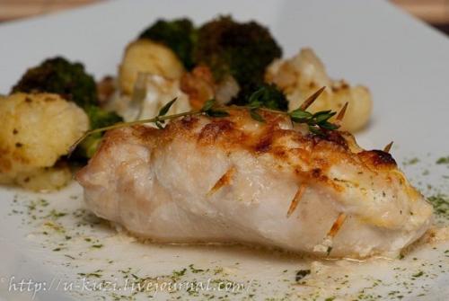 Фаршированные куриные грудки.