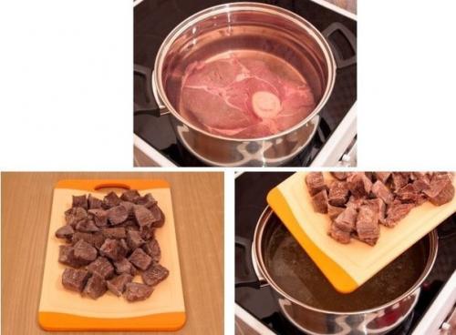 Борщ.  Ингредиенты:  1 кг говядины (или свинины). 02