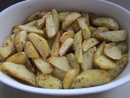 Картофель запеченный с грибами. 02