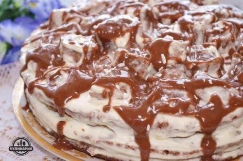 Вкуснейший шоколадно - банановый торт.