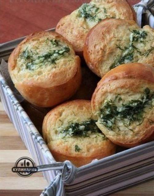 Чесночные булочки.  Ингредиенты: