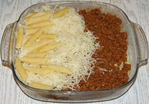 Запеканка с макарон с фаршем. 03