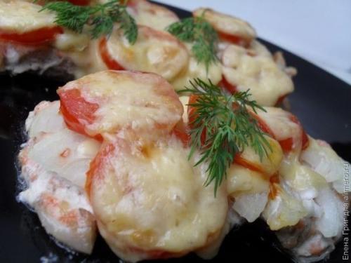 Горбуша, запеченная под Шубой. 09