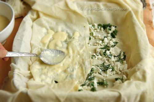 Пирог с сыром и фаршем. 06