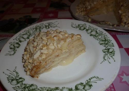 Торт из блинов с заварным кремом. 05 Торт из блинов с заварным кремом. 05