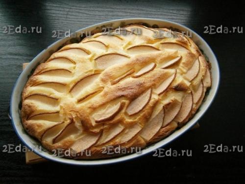 Пирог с грушами и творогом. 06