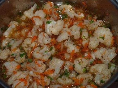 Цветная капуста по-корейски - очень вкусное диетическое блюдо. 03