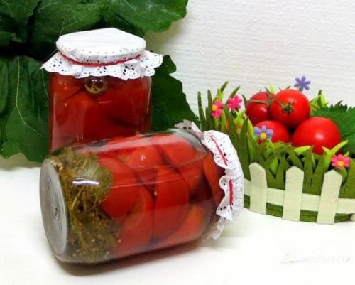 Помидоры маринованные на вишнёвом отваре?