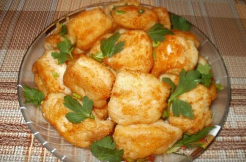 Жареное куриное Филе кусочками.