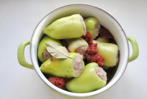 Перец, фаршированный свининой и баклажанами. 05