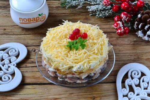 Новогодний салат Селедка под Снегом. 08