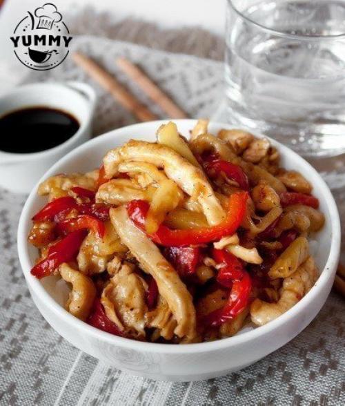 Курица стир - фрай в кисло-сладком соусе. 06