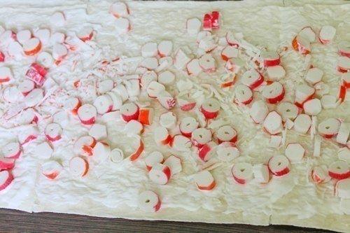 Рулет из лаваша с крабовыми палочками. 05 Рулет из лаваша с крабовыми палочками. 05
