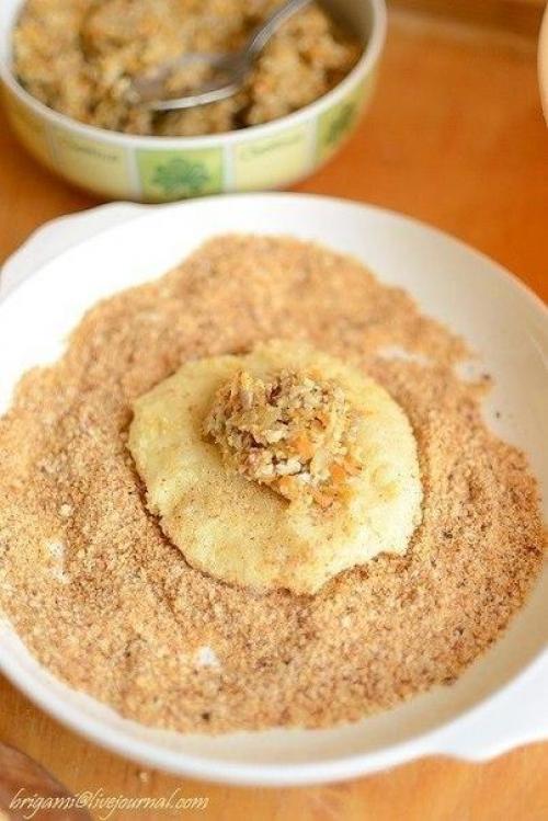 Картофельные зразы с грибами. 06