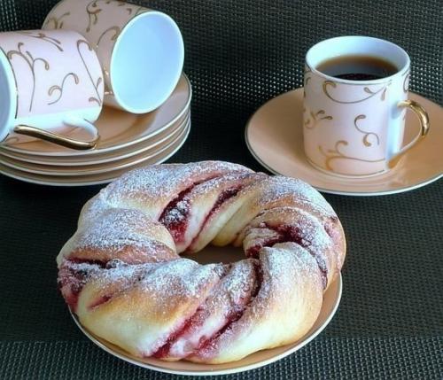 Клюквенные веночки.  Ингредиенты: