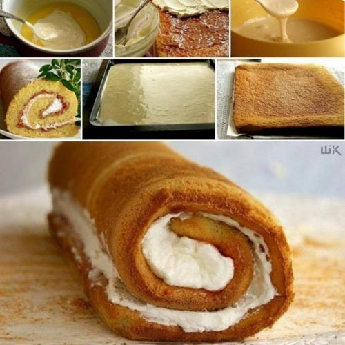 Бисквитный рулет. Самый нежный и воздушный, любимый рецепт. Бисквитный рулет. Самый нежный и воздушный, любимый рецепт.