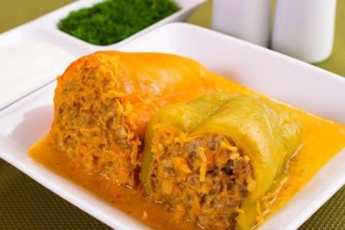 Фаршированный перец.  Ингредиенты: