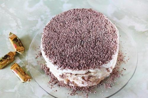 Сметанный торт с фруктами. 08