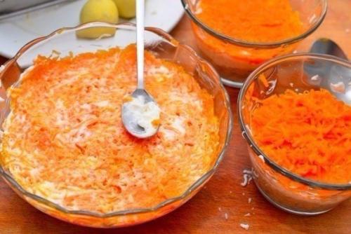 Салат мимоза.  Ингредиенты: 07